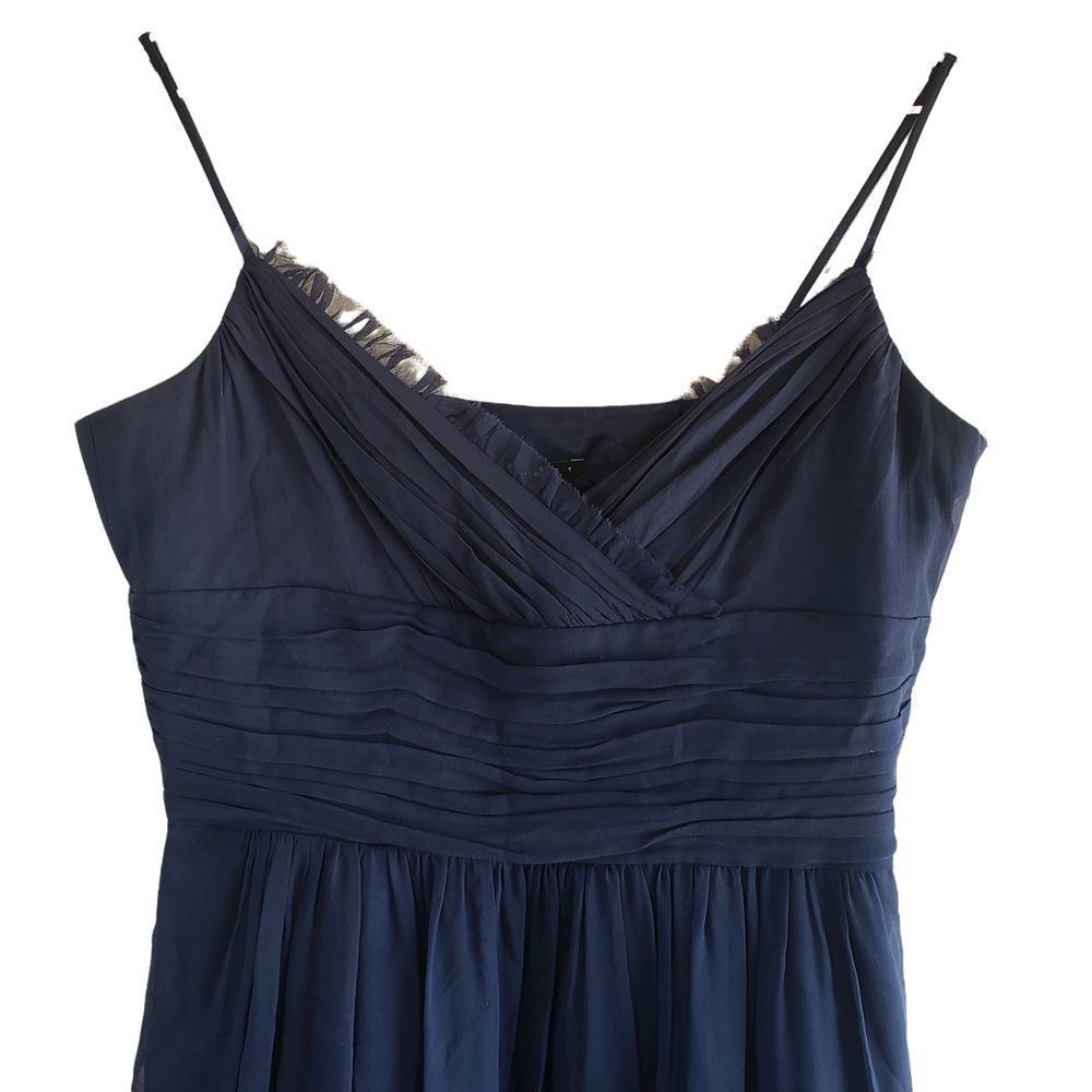 Laundry By Shelli Segal Ruffle Dress Women's Size 10, Blue - Picture 2 of 11